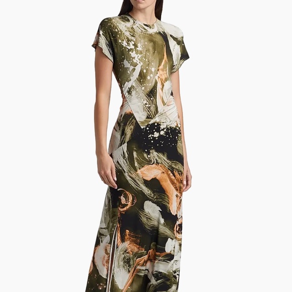 NEW Jason Wu Collection - Brushstroke Jersey Maxi Dress - New With Tags - Picture 1 of 5
